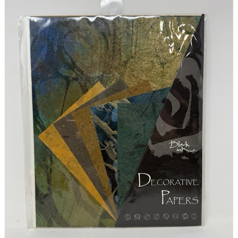 Black Ink Decorative Paper Pack - Autumn IN-9912 - (5) 8x10" &  (5) 4x6"